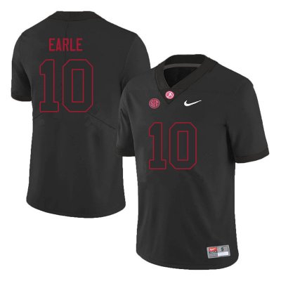 NCAA Men's Alabama Crimson Tide #10 JoJo Earle Stitched College 2021 Nike Authentic Black Football Jersey QK17Q67MH